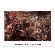 The Battle Of Taro By Jacopo Tintoretto Post Cards