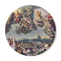 The Battle Of The Huns By Wilhelm Von Kaulbach Fridge Magnets