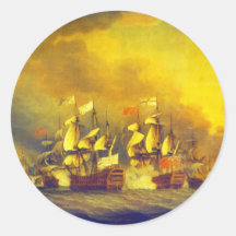 The Battle of the Saintes by Thomas Mitchell 1782 Sticker