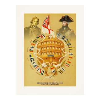 The Battle Of Trafalgar ~ Vintage Fine Art Collage print