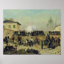 The Battle of Villejuif, Siege of Paris, 1870 Print