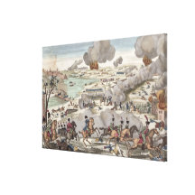 The Battle of Wagram, 6th July 1809 (engraving) Gallery Wrap Canvas