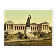 The Bavaria, with Temple of Fame, Munich, Bavaria, Postcard