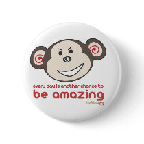 The "Be Amazing Monkey" Badge/Button (Wicked)