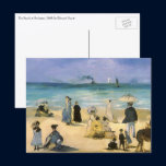 The Beach at Boulogne by Edouard Manet Post Cards