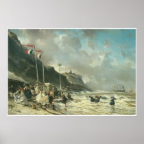 The Beach at Granville, 1863 Print