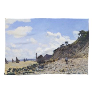 The Beach at Honfleur, 1865 Claude Monet Towels