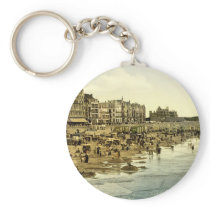 The beach at Ostend Belgium Key Chain