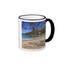 The beach at Pigeon Island National Park Coffee Mug