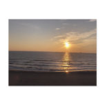 The beach at sunset