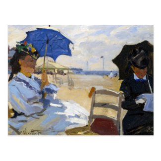 The Beach at Trouville Claude Monet Post Card