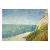 The Beach by Georges Seurat Cards