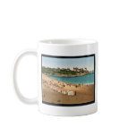 The beach, Dinard, France vintage Photochrom Coffee Mug