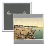 The beach, Exmouth, England rare Photochrom Pins
