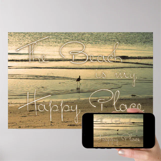 The Beach Is My Happy Place Poster Zazzle