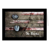 The Beaches, Toronto - sand collage Greeting Card