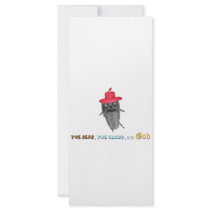 The Bear dying of old age(with beard) rack cards