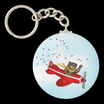 The Bear Pilot  Keychain