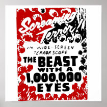 The Beast With 1,000,000 Eyes Retro Movie Print posters