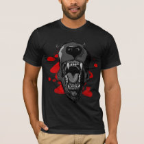 beast, blood, bear, rock and roll, power, strength, fawns, animal, wild, Camiseta com design gráfico personalizado