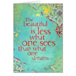 The beautiful is less... card