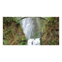 The beautiful Multnomah Waterfall in Oregon photo cards by jessjeff The beautiful Multnomah Waterfall in Oregon photo cards