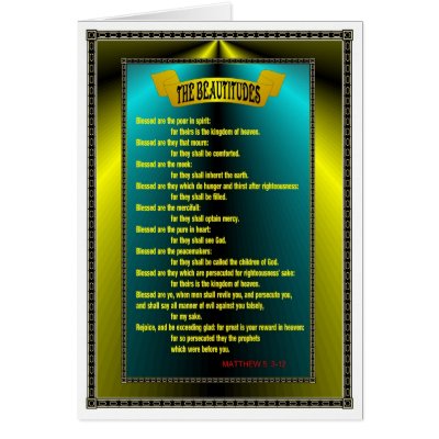 THE BEAUTITUDES GREETING CARDS by phedderman