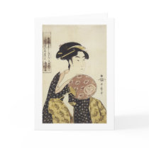The Beauty Ohisa, Utamaro, 1792-95 Greeting Cards