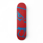 the Beaver Red Background Custom Skate Board