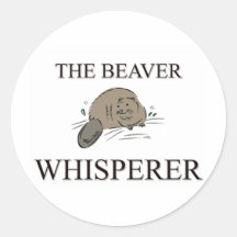 The Beaver Whisperer Round Stickers