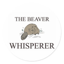 The Beaver Whisperer Round Stickers