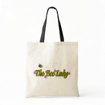 the bee lady with flowers tote bag