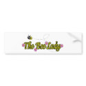 the bee lady with flowers bumper stickers