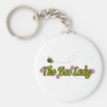 the bee lady with flowers keychains