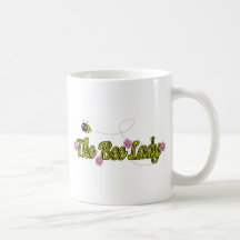 the bee lady with flowers mug