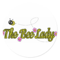 the bee lady with flowers sticker