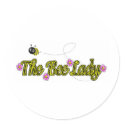 the bee lady with flowers stickers