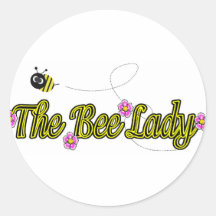 the bee lady with flowers sticker