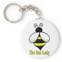 The Bee Lady yellow Keychain