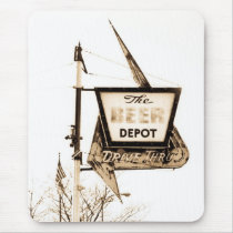The Beer Depot - Vintage Ann Arbor, Michigan Mouse Pads