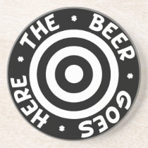 The Beer Goes Here Coaster in Black coasters