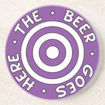 The Beer Goes Here Coaster in Purple coasters