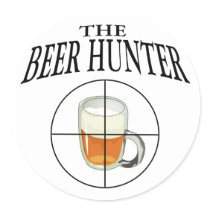 The Beer Hunter Round Sticker