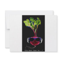 The beet goes on-dark personalized invitation