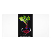 The beet goes on-dark photo card template