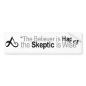 The believer is happy bumper stickers