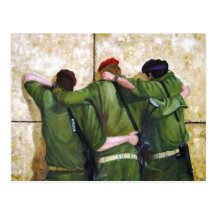The Believers Wailing Wall Painting Post Cards