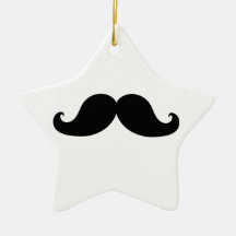THE BEST BLACK MUSTACHE CHRISTMAS TREE ORNAMENT