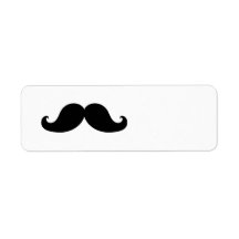 THE BEST BLACK MUSTACHE CUSTOM RETURN ADDRESS LABELS