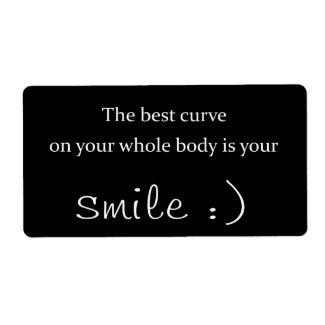 the best curve on your whole body is your smile custom shipping labels